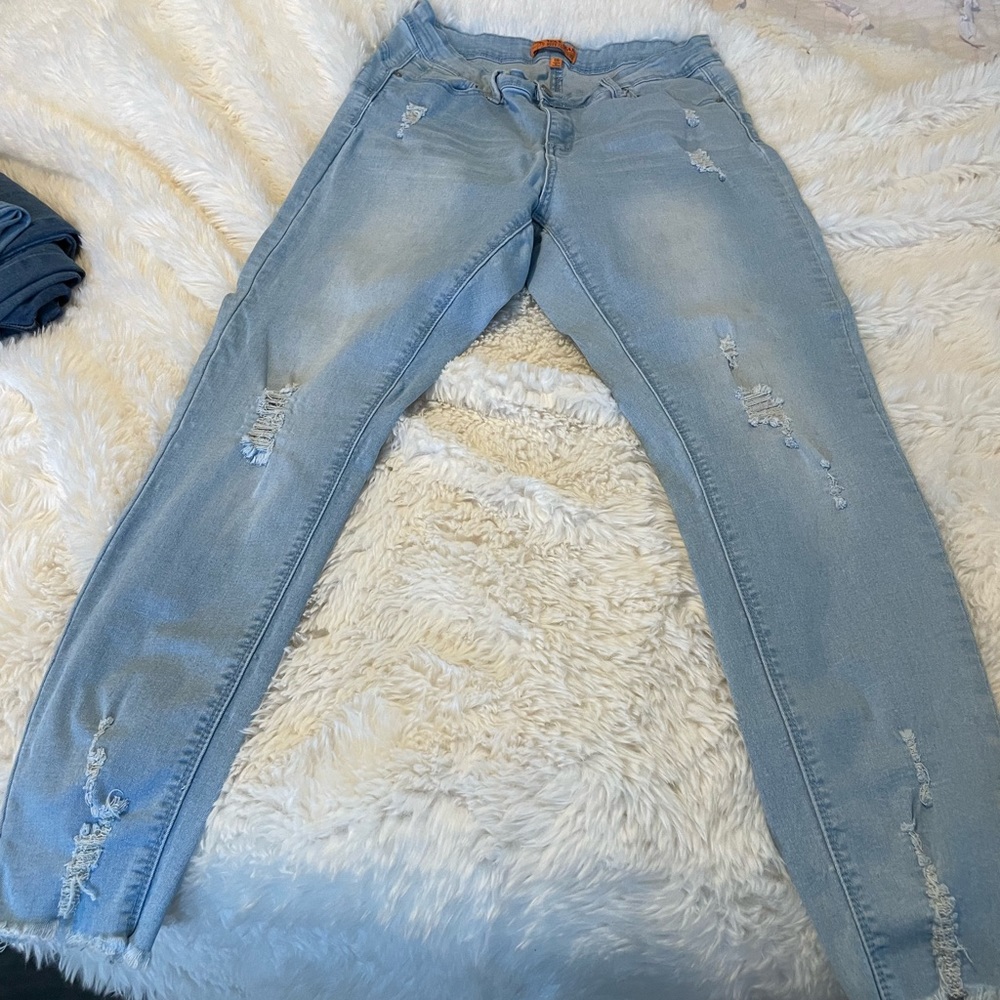 Wax jean jeggings